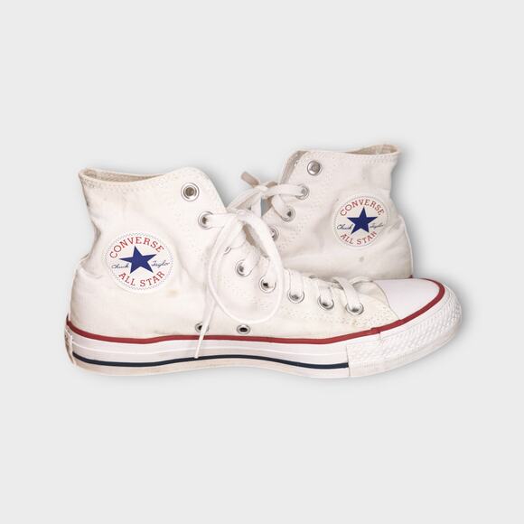 Converse Chuck Taylor All Star White High Top Sneakers Mens 6.5 Womens 8.5 - Picture 9 of 11